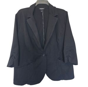 Torrid Black Blazer Size 3 3xl 3/4 Sleeve
